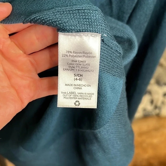 89th & Madison Cardigan Teal Size S - Picture 3 of 4